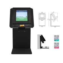 PORTA DISPENSER DA PAVIMENTO IN METALLO CORNICE FORMATO A4 PORTA COMUNICAZIONI