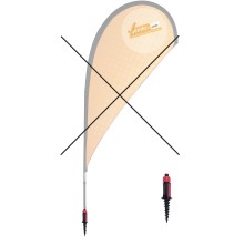 BASE A PICCHETTO VITE PER LA NEVE PER ESPOSITORI A BANDIERA LINEA ECO E DELUXE