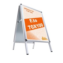 CORNICE ESPOSITIVA CAVALLETTO PUBBLICITARIO 70x100 ESPOSITORE CRBF02