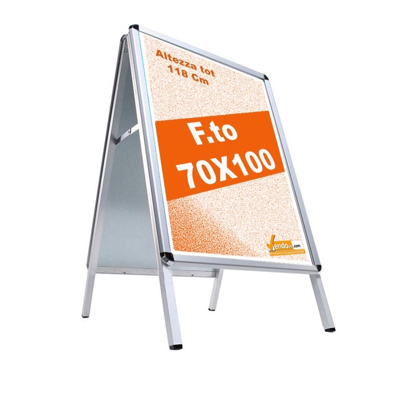 CORNICE ESPOSITIVA CAVALLETTO PUBBLICITARIO 70x100 ESPOSITORE CRBF02