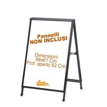 CAVALLETTO PUBBLICITARIO BIFACCIALE ESTERNO INTERNO MARCIAPIEDE GALLERIA 60X80