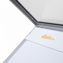 DETTAGLIO APERTURA PORTA MENU DA PAVIMENTO ILLUMINATO DA ESTERNO FORMATO 2XA4 BACHECA LUCE LED 220V