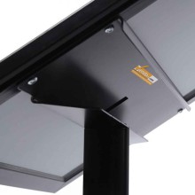 VISTA SUPPORTO POSTERIORE PORTA MENU DA PAVIMENTO MARCIAPIEDE ILLUMINATO F.TO 2XA4 BACHECA LUCE LED 220V