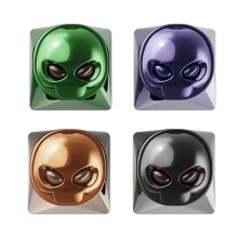 KEYCAPS 3D TRIDIMENSIONALI ALIENS ALIENI LUCE LED CHE TRASPARE DA OCCHI GAMING