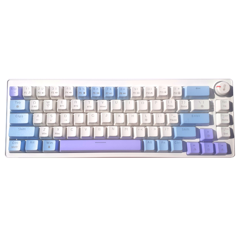 TASTIERA MECCANICA GAMING HOT SWAP BLUETOOTH RF E CAVO SWITCH KAILH BOX WHIT