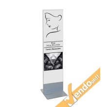 TOTEM ESPOSITORE BIFACCIALE PUBBLICITA INFORMAZIONE COMUNICAZIONE GRAFICA 42X180