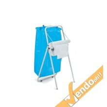 ROTOLO PORTA CARTA ASCIUGA PULISCI MANI DA PAVIMENTO BAGNO CON PORTA SACCO