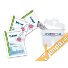 1 FILTRI E 3 RICARICHE CARAFFA FILTRANTE FILTRA ACQUA BWT FRIGORIFERO FRIGO CASA